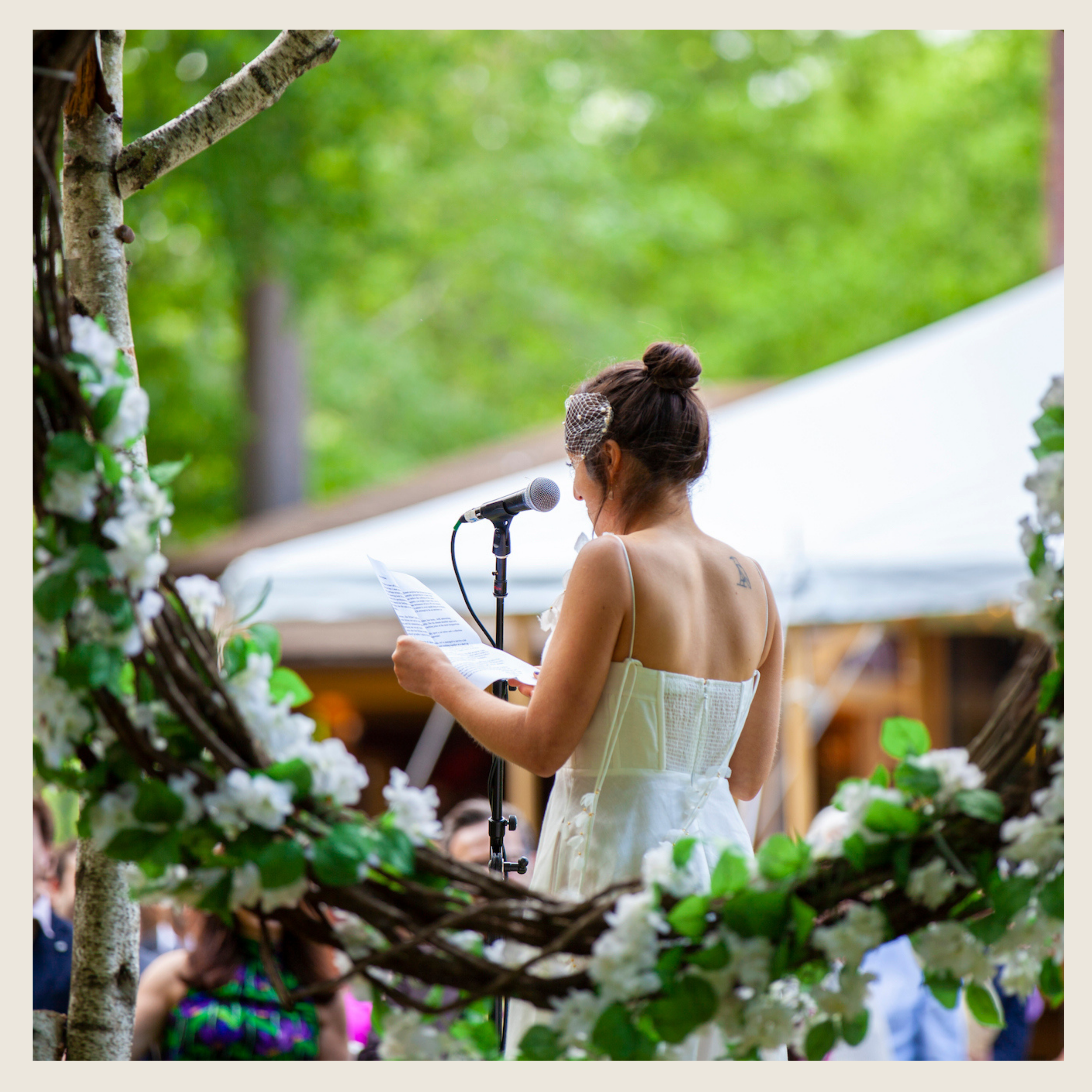 Bearsville Wedding Outdoor Ceremony Speech