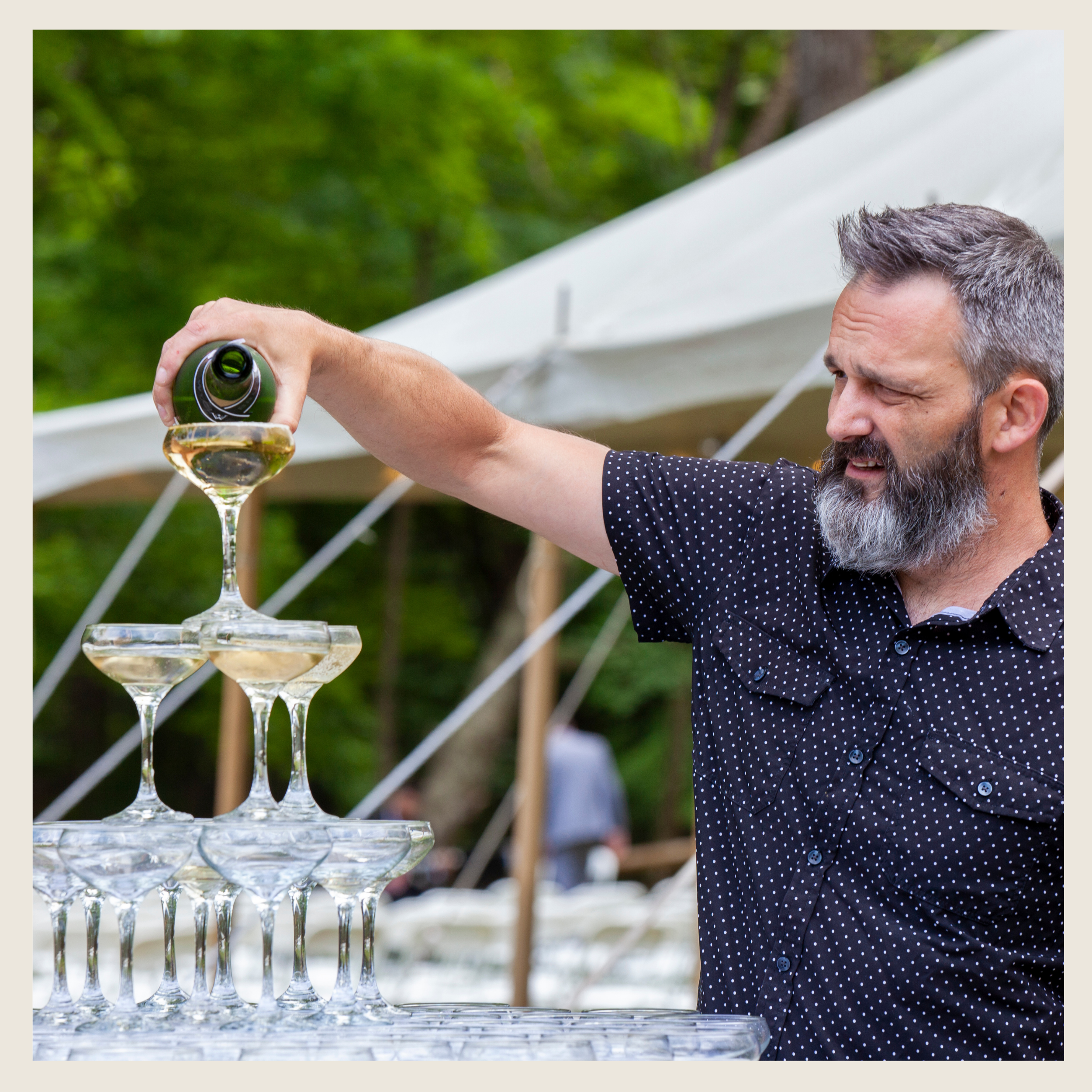 Bearsville Wedding Champagne Tower